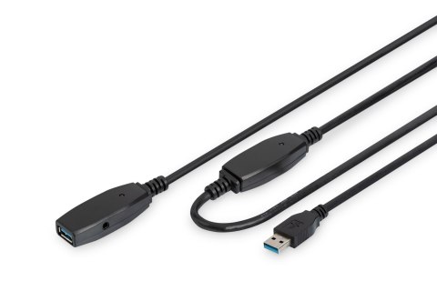 Digitus Extension cable DA-73105 10 m, Black Digitus Extension cable DA-73105 10 m, Black