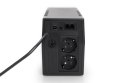 Digitus Line-Interactive UPS DN-170063, 600VA, 360W, 1x 12V/7Ah battery, 2x CEE 7/7 outlet, 2x RJ-11, 1x USB 2.0 type B, LED, Si