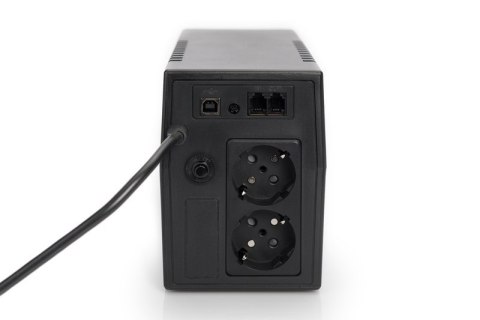 Digitus Line-Interactive UPS DN-170063, 600VA, 360W, 1x 12V/7Ah battery, 2x CEE 7/7 outlet, 2x RJ-11, 1x USB 2.0 type B, LED, Si Digitus Line-Interactive UPS DN-170063, 600VA, 360W, 1x 12V/7Ah battery, 2x CEE 7/7 outlet, 2x RJ-11, 1x USB 2.0 type B, LED, Si