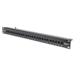 Digitus Patch Panel DN-91325-1-B Black, 48.2 x 4.4 x 10.9 cm, Category: CAT 3; Ports: 25 x RJ45; Insertion force: 30N max