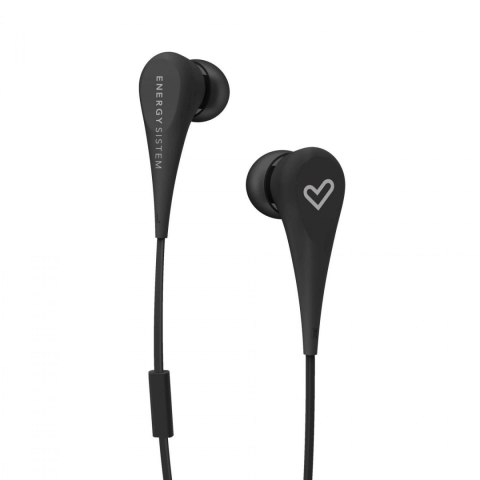 Energy Sistem Earphones Style 1+ In-ear/Ear-hook, 3.5 mm, Microphone, Black, Black