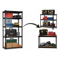 Regał metalowy magazynowy 183 x 90 x 40 cm Humberg HR-853 czarny