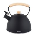 CZAJNIK 2,5L Z GWIZDKIEM KINGHOFF KH-1999 CZARNY MAT