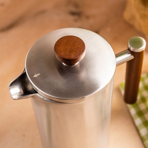 STALOWY ZAPARZACZ TŁOKOWY DO KAWY HERBATY 1L KINGHOFF KH-1995