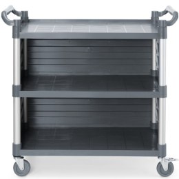 Wózek kelnerski serwisowy z bocznymi panelami do 150 kg 3-półki 842x486 mm