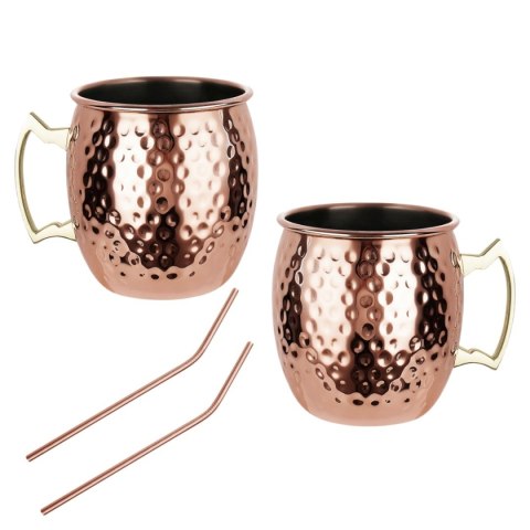 ZESTAW STALOWYCH KUBKÓW 500ml DO DRINKÓW MOSCOW MULE KINGHOFF KH-2000