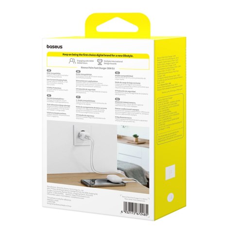 Ładowarka sieciowa Palm 30W USB-C USB-A - biała