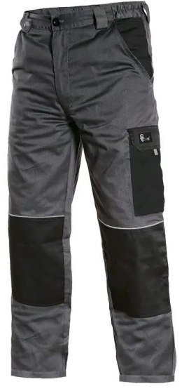 SPODNIE DO PASA CXS CEFEUS, SZARO-CZARNE ROZM.56