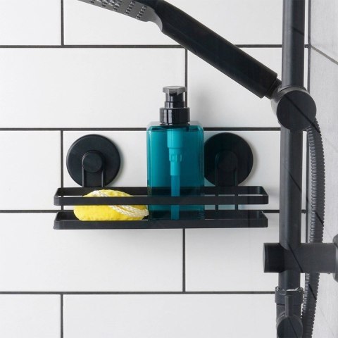 Półka pod Prysznic Ścienna Metalowa Czarna BATHROOM SOLUTIONS 25x10x8,5 cm