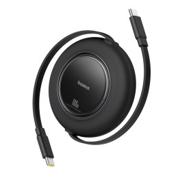Kabel przewód zwijany USB-C 100W 2m - czarny