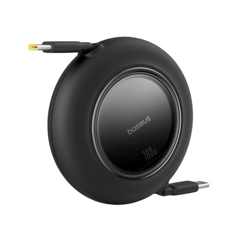 Kabel przewód zwijany USB-C 100W 2m - czarny