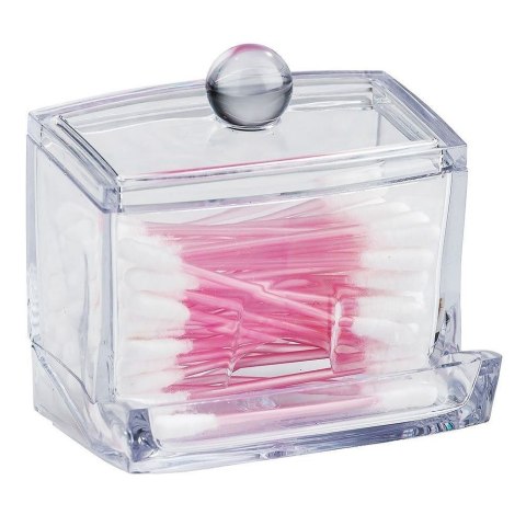 Pojemnik na Patyczki Kosmetyczne z Podajnikiem 9 x 7 x 9 cm ORION Akrylowy