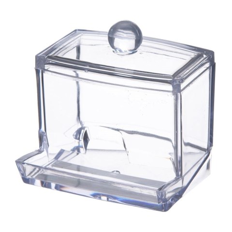 Pojemnik na Patyczki Kosmetyczne z Podajnikiem 9 x 7 x 9 cm ORION Akrylowy