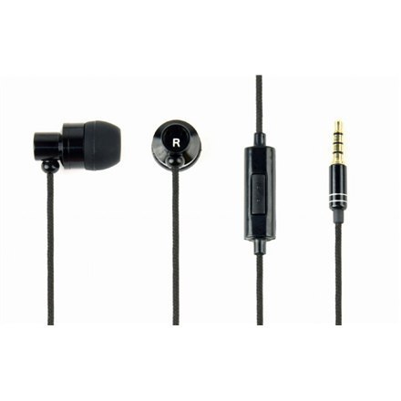 Gembird Metal earphones with microphone "Paris" 3.5 mm, Black, Built-in microphone Gembird Metal earphones with microphone "Paris" 3.5 mm, Black, Built-in microphone