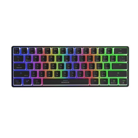 Genesis THOR 660 RGB Gaming keyboard, RGB LED light, US, Black, Bluetooth, Wired, Wireless connection, Gateron Red Switch Genesis THOR 660 RGB Gaming keyboard, RGB LED light, US, Black, Bluetooth, Wired, Wireless connection, Gateron Red Switch