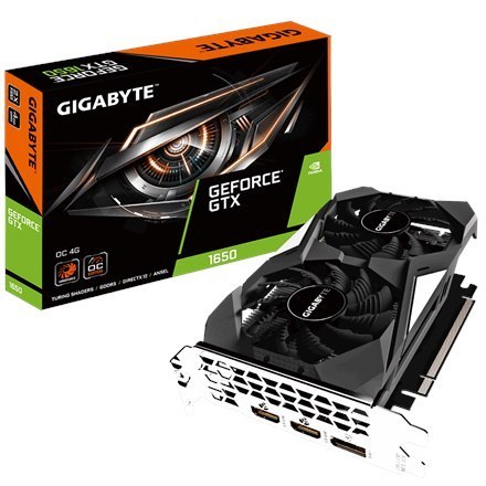 Gigabyte GeForce GTX 1650 OC 4 GB, GeForce GTX 1650, GDDR5, 3.0 x 16, Memory clock speed 8002 MHz, DVI-D ports quantity 1, HD Gigabyte GeForce GTX 1650 OC 4 GB, GeForce GTX 1650, GDDR5, 3.0 x 16, Memory clock speed 8002 MHz, DVI-D ports quantity 1, HD