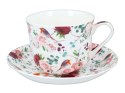 Filiżanka śniadaniowa ze spodkiem - Bird bouquet (FBCh)