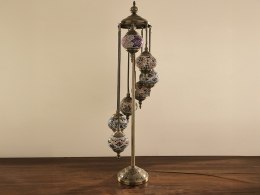 Lampa podłogowa - siedem kloszy, wielokolorowych
