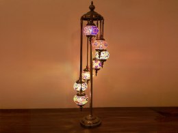 Lampa podłogowa - siedem kloszy, wielokolorowych