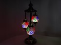 Lampa stołowa - trzy klosze, wielokolorowe