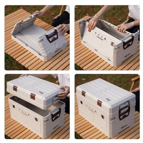 NCB4003 SKŁADANA SKRZYNIA KEMPINGOWA Z POKRYWĄ 50L NILS CAMP