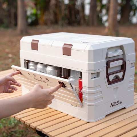 NCB4003 SKŁADANA SKRZYNIA KEMPINGOWA Z POKRYWĄ 50L NILS CAMP