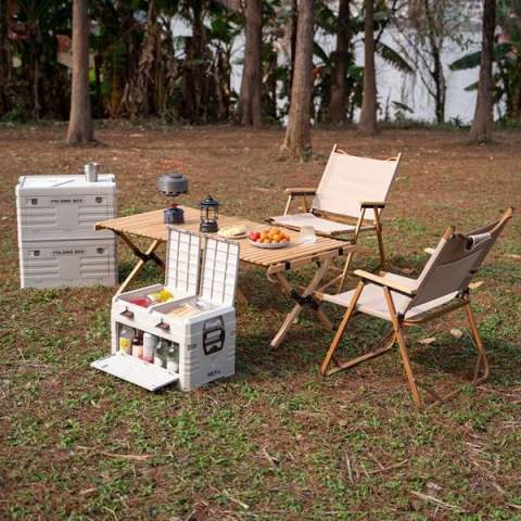 NCB4003 SKŁADANA SKRZYNIA KEMPINGOWA Z POKRYWĄ 50L NILS CAMP