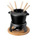 ZESTAW ŻELIWNY HAGE DO FONDUE DLA 6 OSÓB Z PODGRZEWACZEM