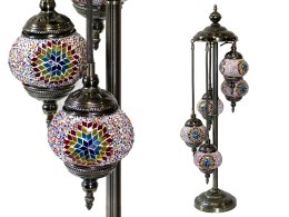 Lampa podłogowa - pięć kloszy, wielokolorowych