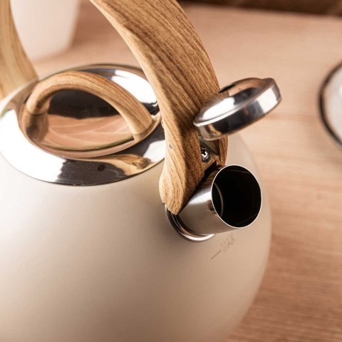 CZAJNIK STALOWY Z GWIZDKIEM 3L KLAUSBERG KB-7956 BEŻOWY MAT