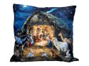 Poduszka z wypełnieniem/suwak - insp. malarstwem van Gogha, Boże Narodzenie (CARMANI)