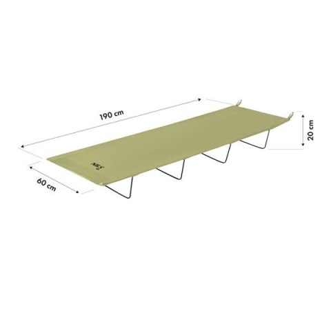 NC3504 ŁÓŻKO POLOWE ULTRA LIGHT ZIELONE NILS CAMP
