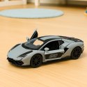 Samochód Wyścigowy Sportowy Metalowy Napęd Otwierane Drzwi Szary 1:32