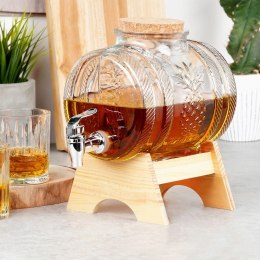 Słój Dozownik Dyspender do Napojów z Kranikiem Stojakiem Szklany ORION 3l