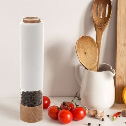 Młynek do Mielenia Pieprzu Soli Przypraw Elektryczny Biały ORION 23x5,5 cm