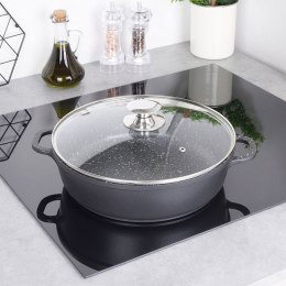 Patelnia z Pokrywką Uchwytami Granitowa Nieprzywierająca Solidna ORION 28cm