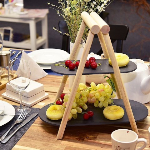 Patera Kamienna Drewniana ORION 2-Piętrowa