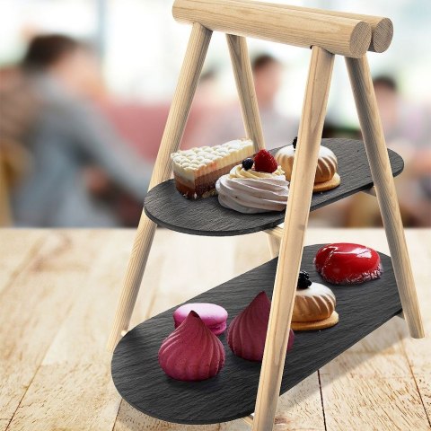 Patera Kamienna Drewniana ORION 2-Piętrowa