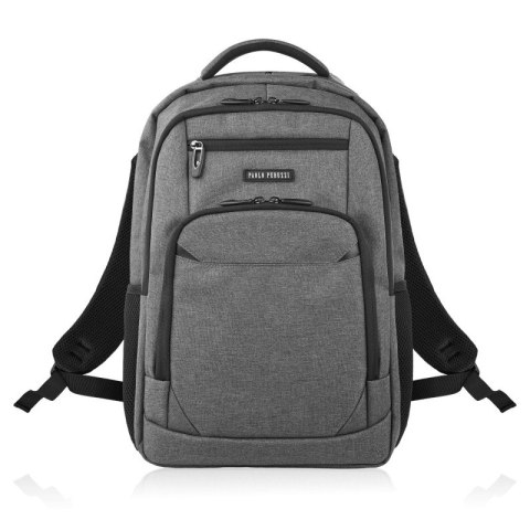 Plecak na laptopa podróżny do biura wielofunkcyjny szary Paolo Peruzzi AS-03-DGR