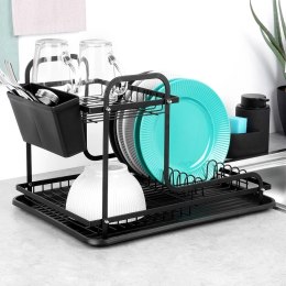 Suszarka na Naczynia 2-Poziomowa Czarna RADKA na Sztućce 42,5 cm ORION