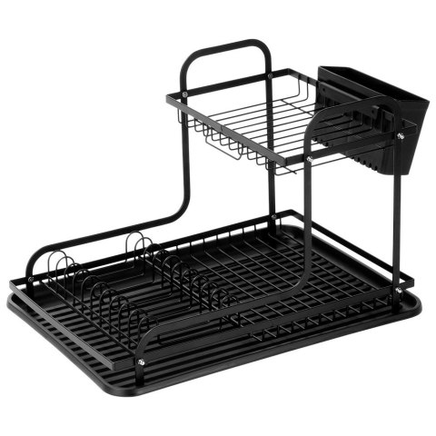 Suszarka na Naczynia 2-Poziomowa Czarna RADKA na Sztućce 42,5 cm ORION