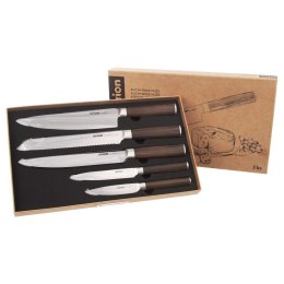 Zestaw Noży Kuchennych 5 szt. ORION WOODEN Stal Nierdzewna z Uchwytem