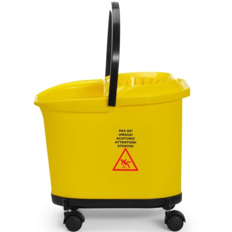 Wiadro do mopa mycia podłóg z wyżymaczką podstawą na kółkach 16 l