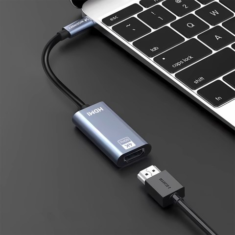 Adapter przejściówka USB-C - HDMI 4K 60Hz - czarny