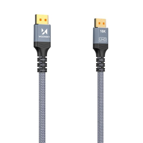 Kabel przewód DisplayPort z ceryfikatem VESA 80 Gb/s 16K HDR HDCP DSC 2m - czarny