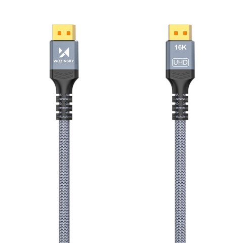 Kabel przewód DisplayPort z ceryfikatem VESA 80 Gb/s 16K HDR HDCP DSC 3m - czarny