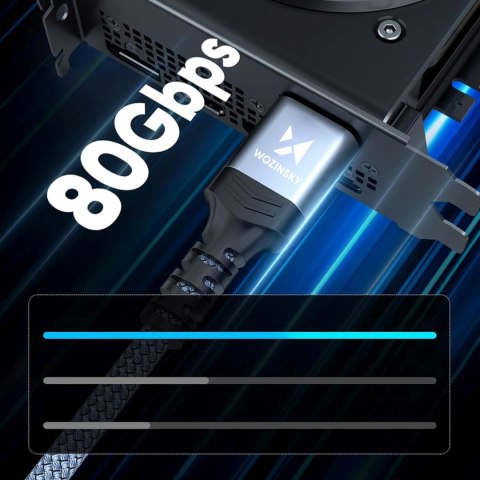 Kabel przewód DisplayPort z ceryfikatem VESA 80 Gb/s 16K HDR HDCP DSC 3m - czarny