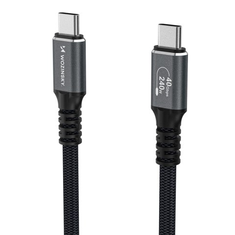 Kabel przewód Thunderbolt 4 USB-C 240W 4K 1.5m - czarny