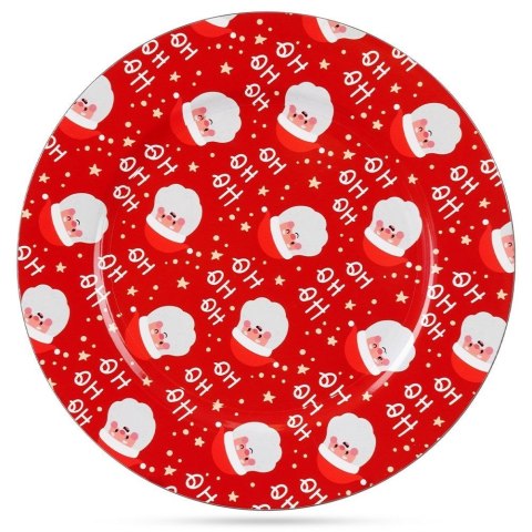 Podtalerz Świąteczny Mikołaj Czerwony 33 cm VILDE Dekoracja Stołu