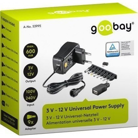 Goobay 53995 3 V - 12 V Universal Power Supply Goobay 53995 3 V - 12 V Universal Power Supply
